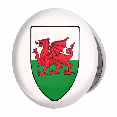 آینه جیبی خندالو طرح پرچم ولز مدل تاشو کد 20585