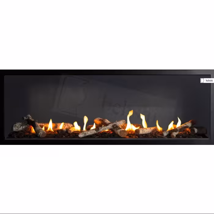 شومینه گازی دیواری بدون قاب ابعاد 116 در 41