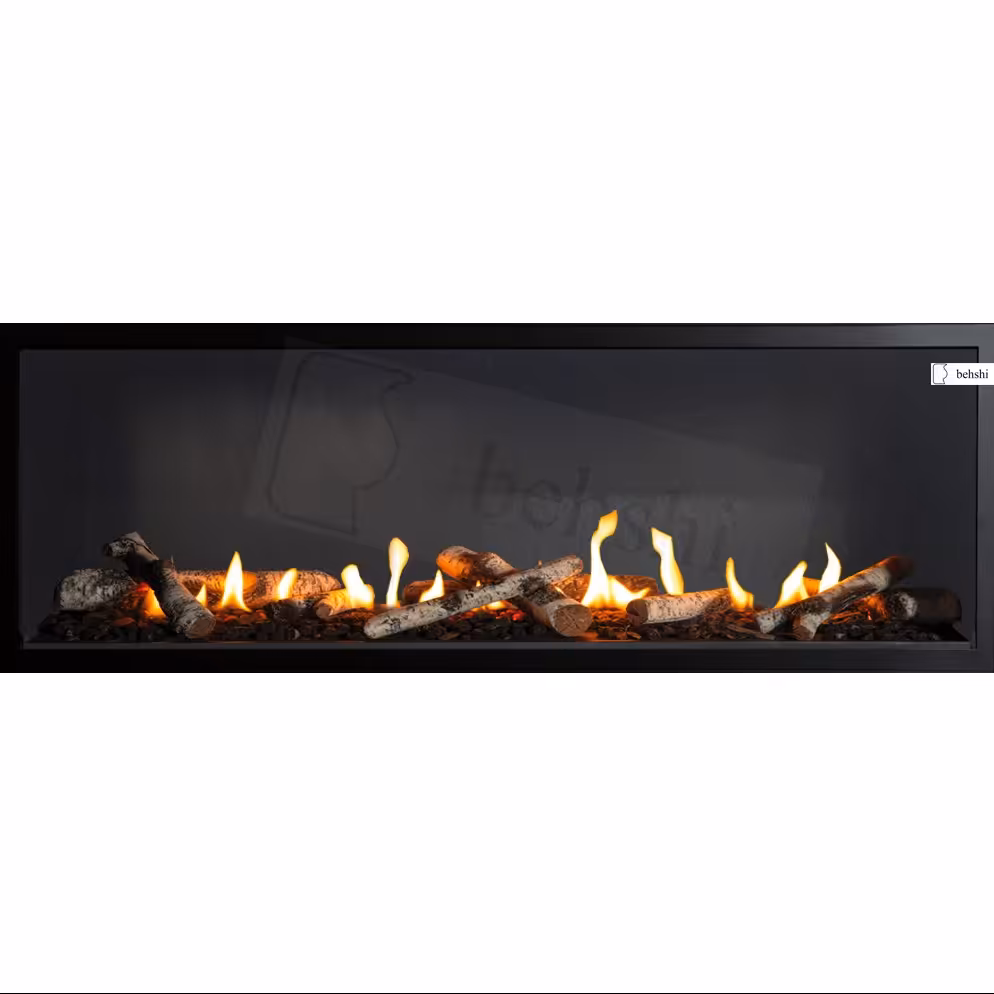 شومینه گازی دیواری بدون قاب ابعاد 116 در 41