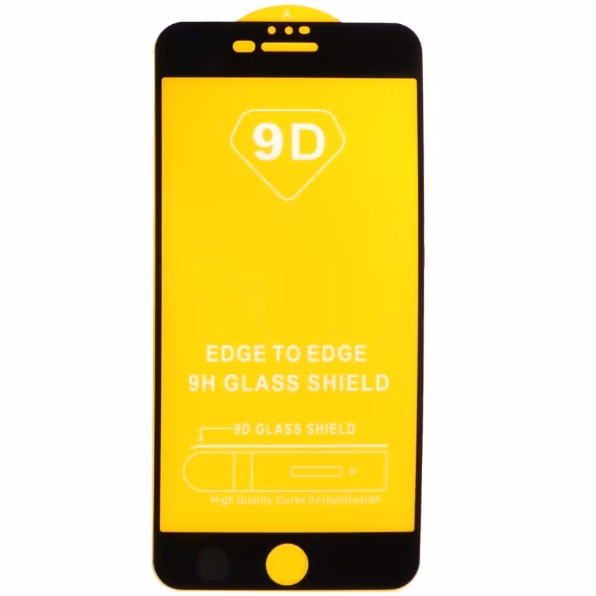 محافظ صفحه نمایش شیشه ای آیفون 6 و 6s مشکی رنگ ضد خش 