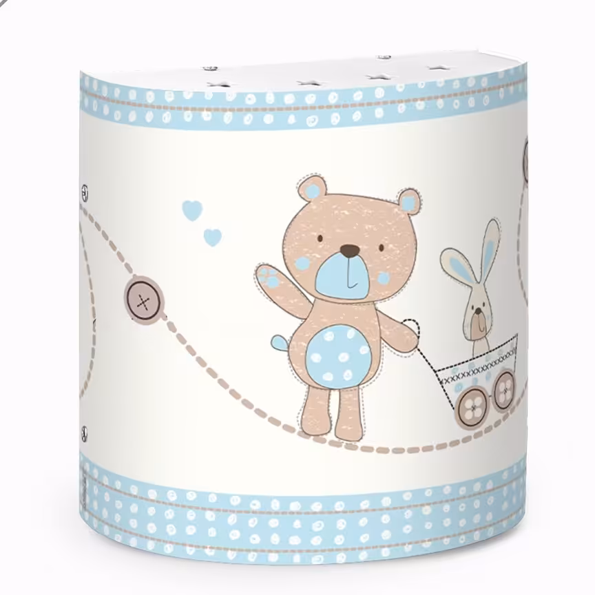 چراغ دیواری کودک طرح خرس و خرگوش کد 9560