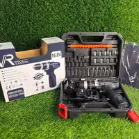 دریل شارژی 2 باطریه برندویوارکس دارای گارانتی 16 ولت باکلی لوازم بکس