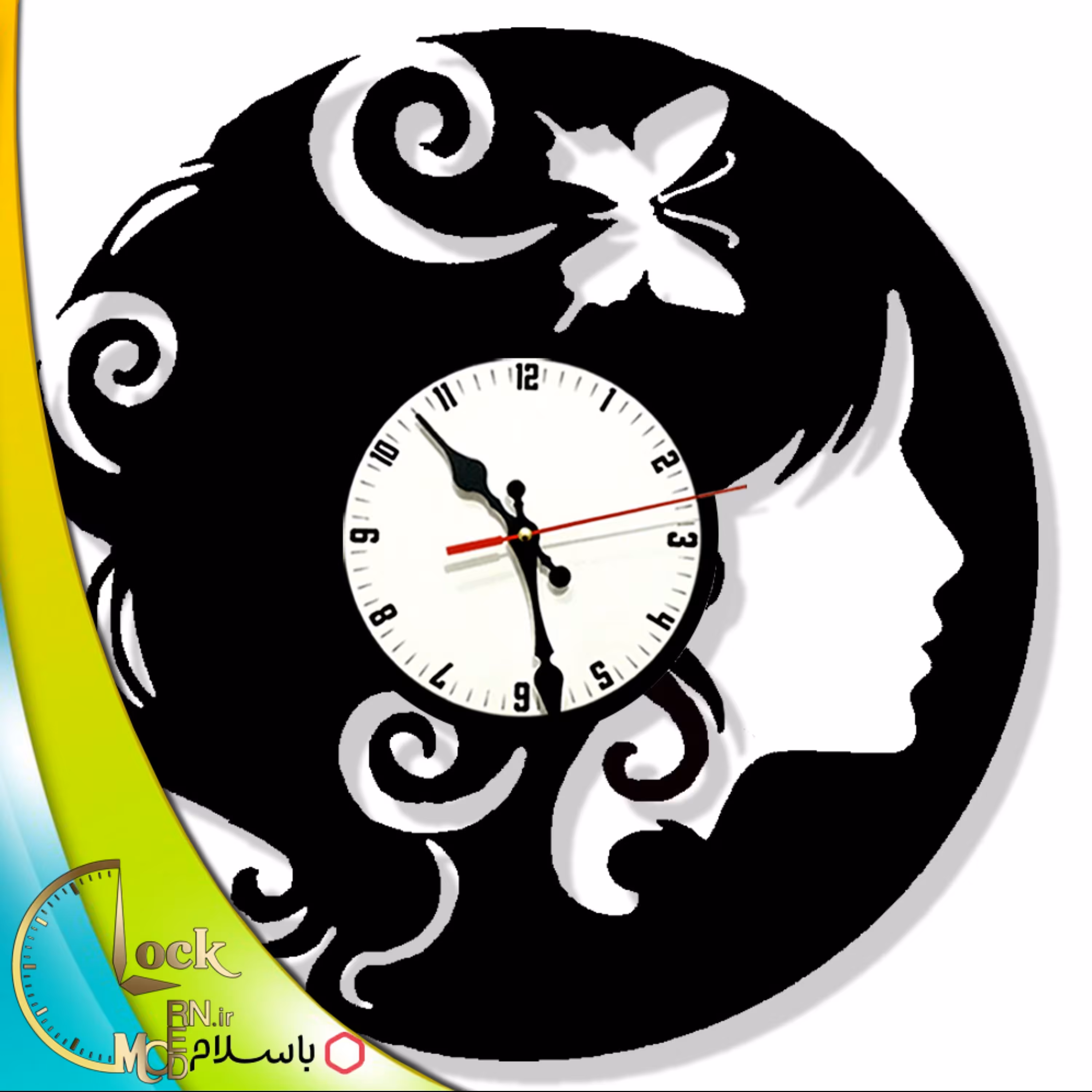 ساعت دیواری طرح سالن زیبایی کد 786