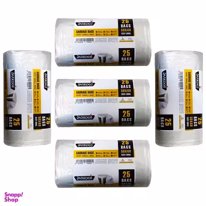 کیسه زباله دارکوب مدل small پنج بسته 25 عددی