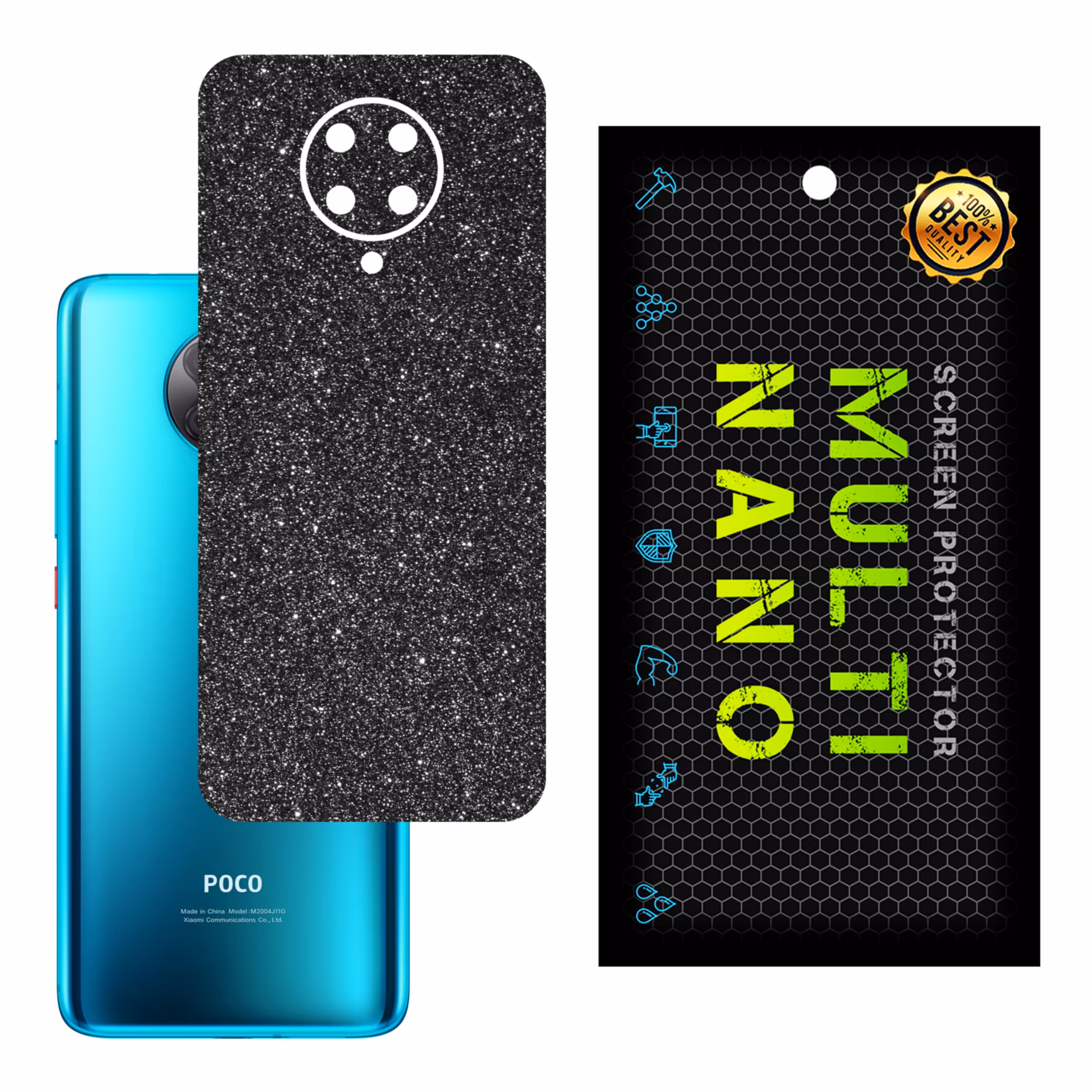 برچسب پوششی MultiNano مدل X-G1F-Gray برای پشت موبایل شیائومی Poco F2 Pro
