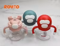 لیوان آبمیوه خوری نی دار دسته دار 360 درجه 240 میل رووکو rovco