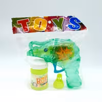 اسباب بازی حباب ساز تفنگی چراغدار - حبابساز طرح میگو  چراغ دار فانتزی همراه مایع 