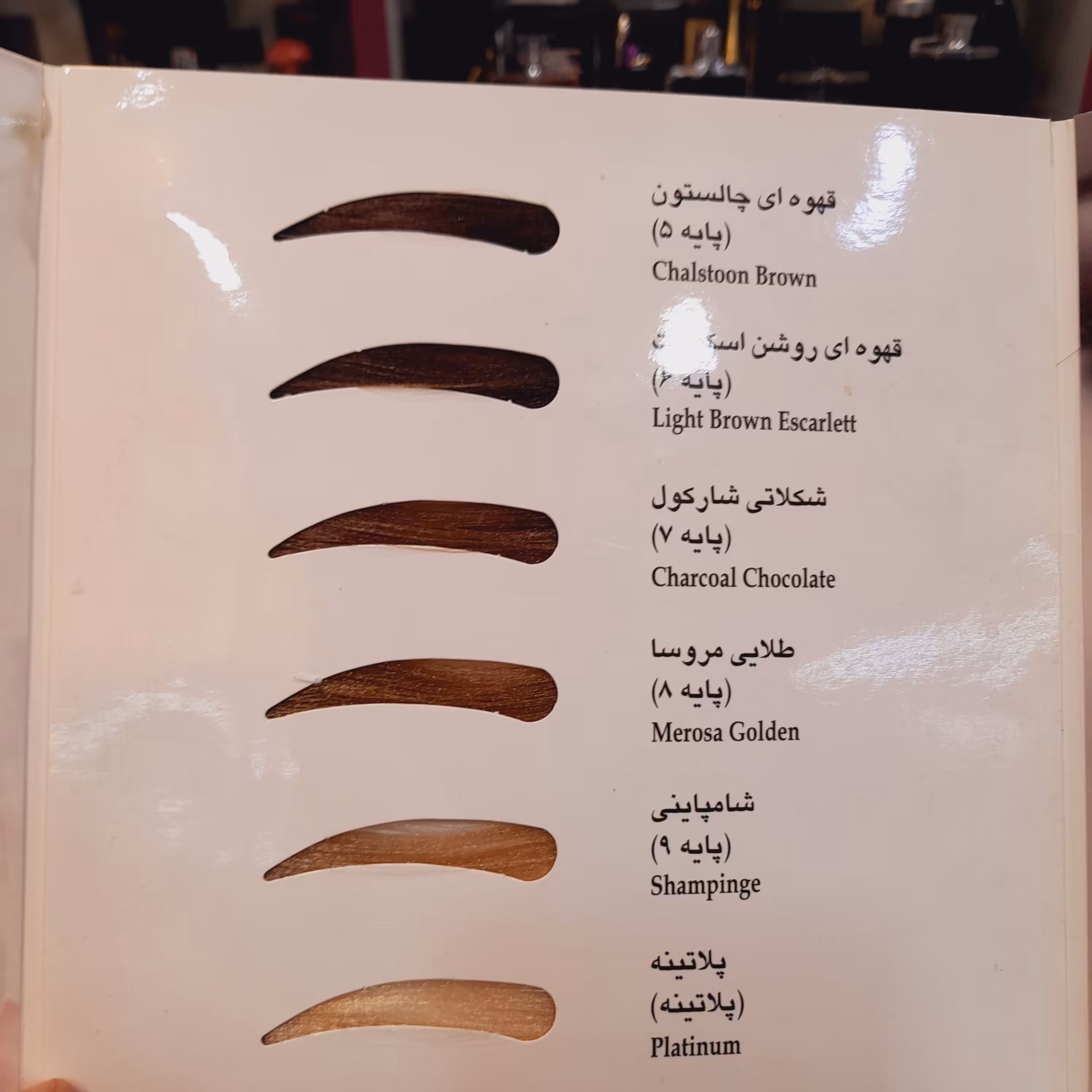 رنگ ابرو پادینا شماره 9 شامپاینی