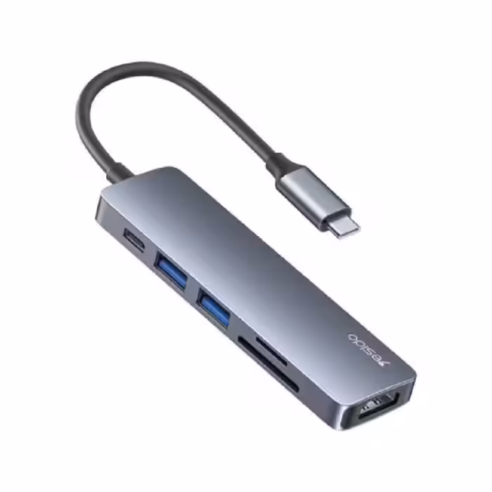 هاب 6 پورت یسیدو Yesido Hub Adapter HB11 6-In-1 USB-C