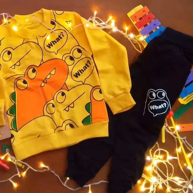 بلوز شلوار   طرح دایناسور دورس پنبه دو نخ -اسپرت what کد2261