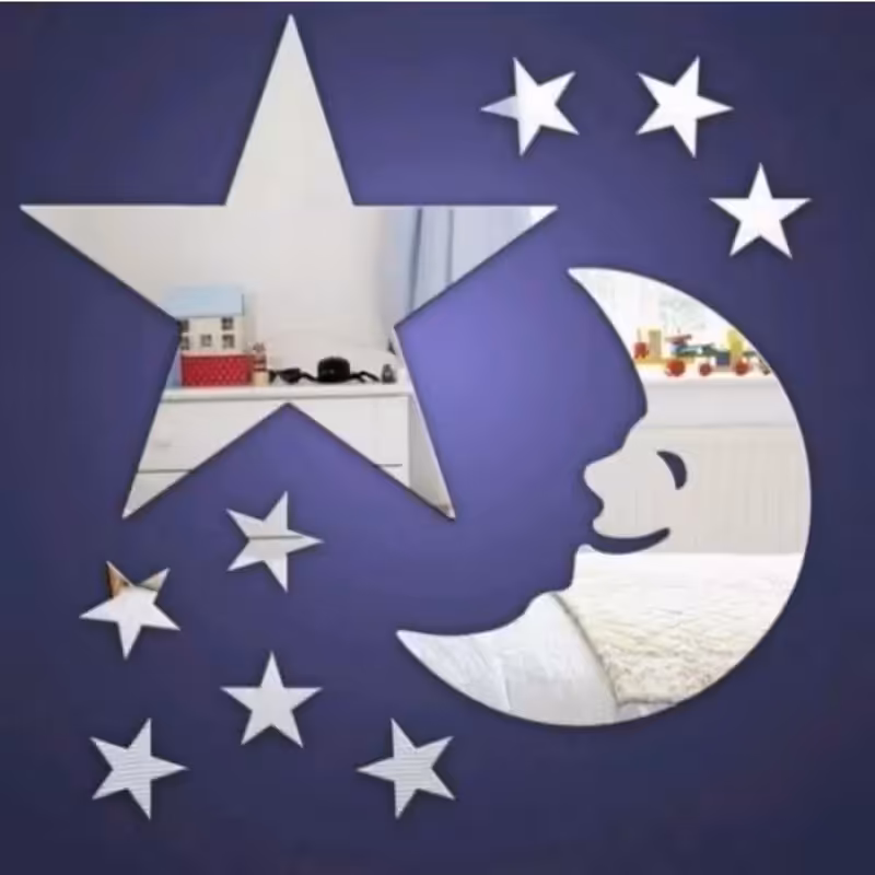 اینه دکوراتیو مدل ماه و ستاره