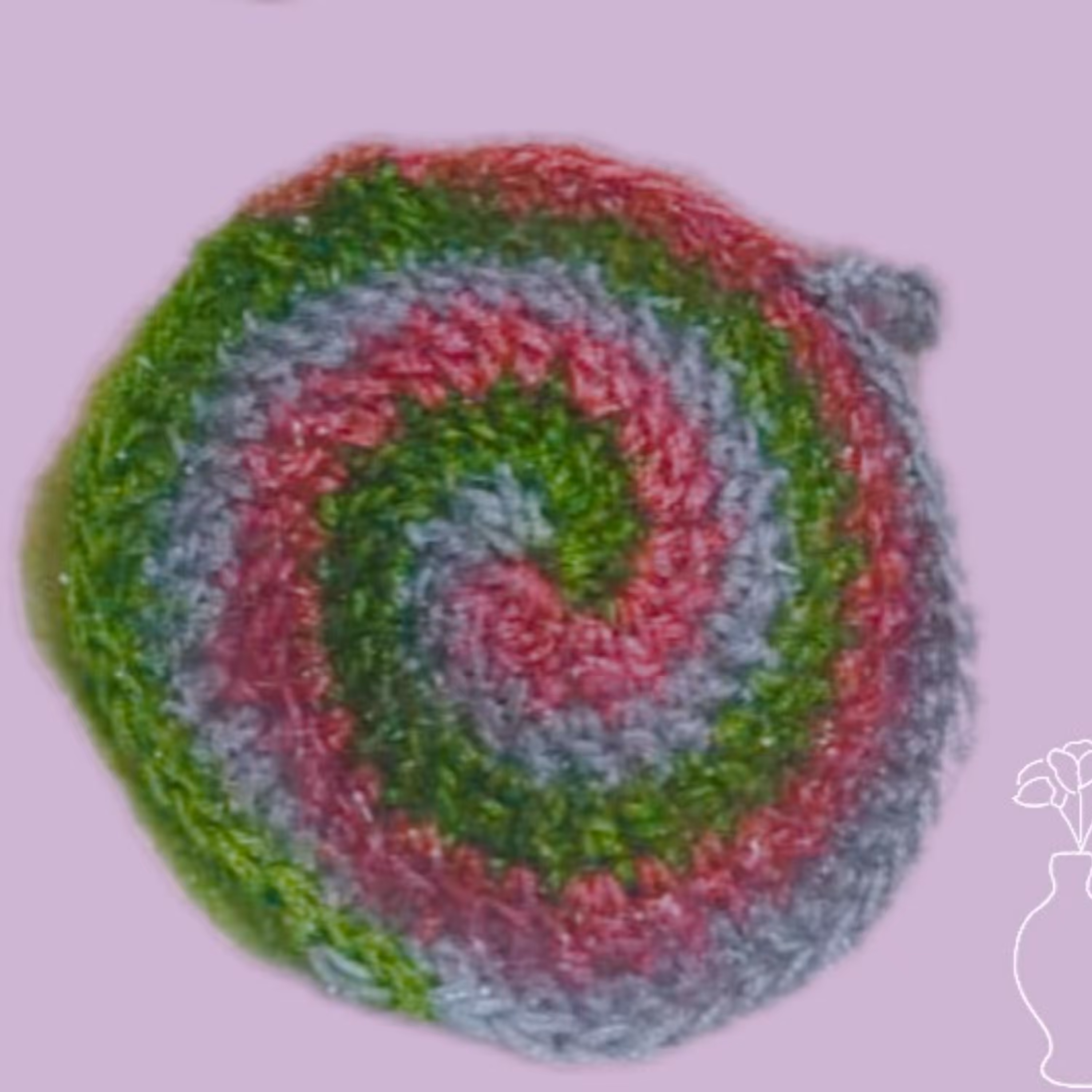 اسکاج مارپیچ قلاب بافی دست باف با کیفیت نخ سوزنی ( مخصوص اسکاج ) سایز متوسط