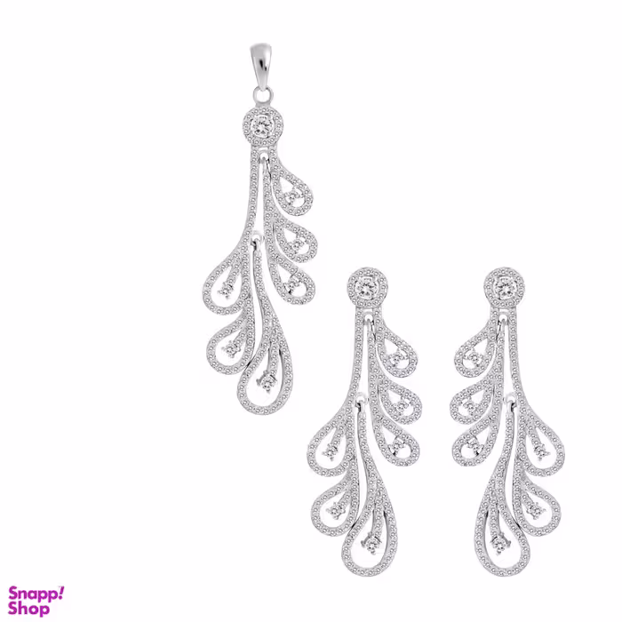 نیم ست نقره زنانه اقلیمه کد NN350