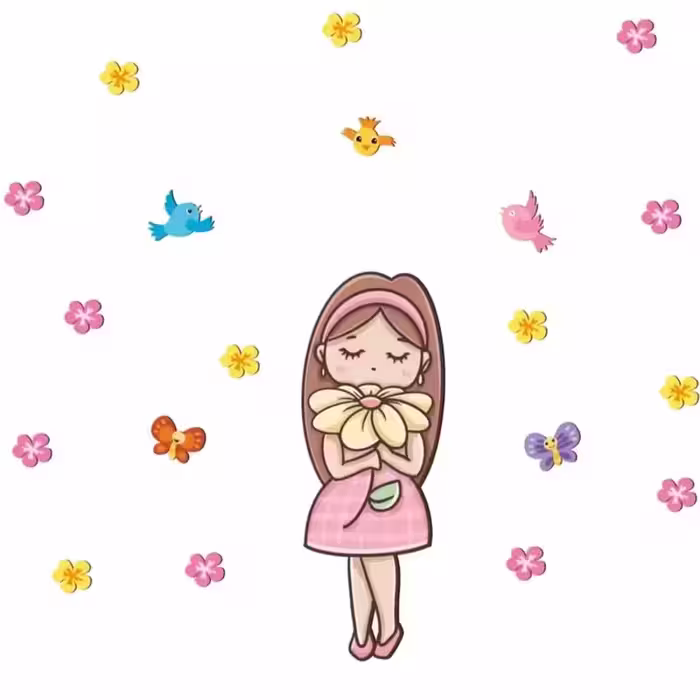استیکرچوبی دختر