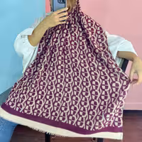 شال نخ و موهر طرح مارک1