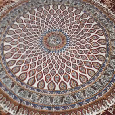 رومیزی و سفره قلمکار اصفهان گرد  طرح صادراتی فوق العاده زیبا