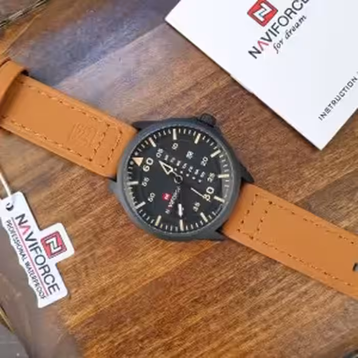 ساعت مچی مردانه ناویفورس اورجینال بند چرم Naviforce