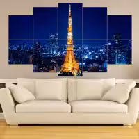 تابلو شاسی 10 تیکه طرح برج ایفل سایز 100X60