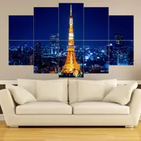 تابلو شاسی 10 تیکه طرح برج ایفل سایز 100X60