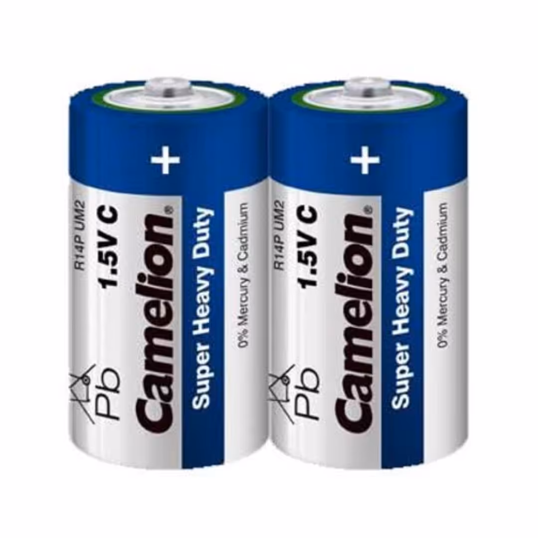 باتری متوسط C کملیون معمولی Super Heavy Duty بسته 2 تایی شیرینک (عمده و خرده)