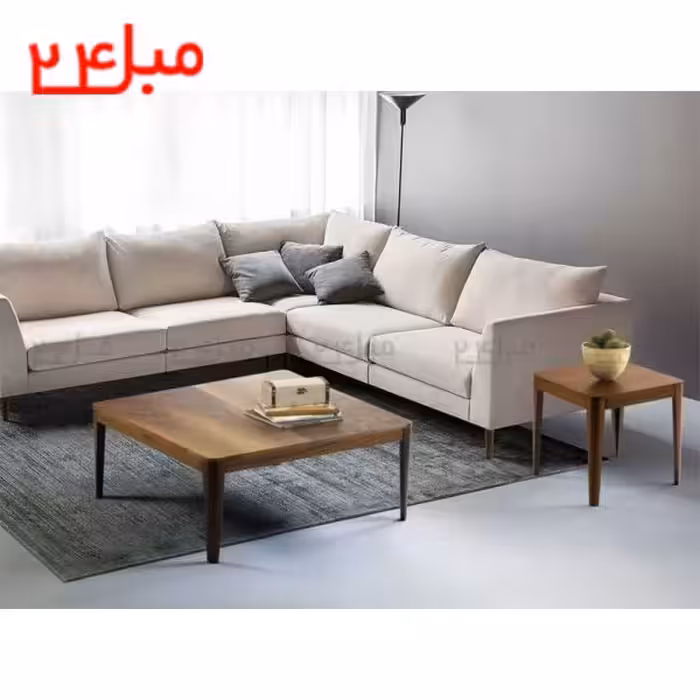ست میز عسلی و جلو مبلی مربع مدل WALNUT کد MST10 MCT10