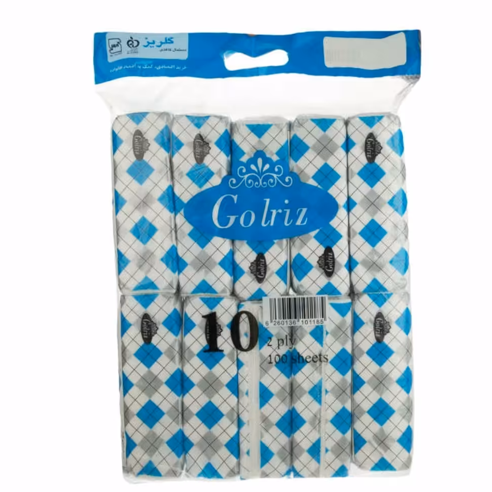 دستمال کاغذی 200 برگ گلریز مدل دیاموند -  50 عددی
