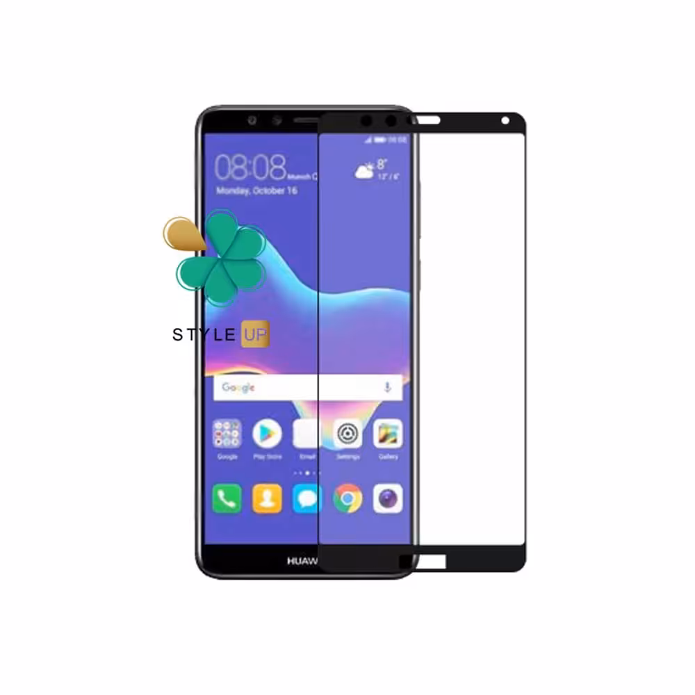 گلس تمام صفحه گوشی هواوی Huawei Y9 2018 مدل 10D Pro