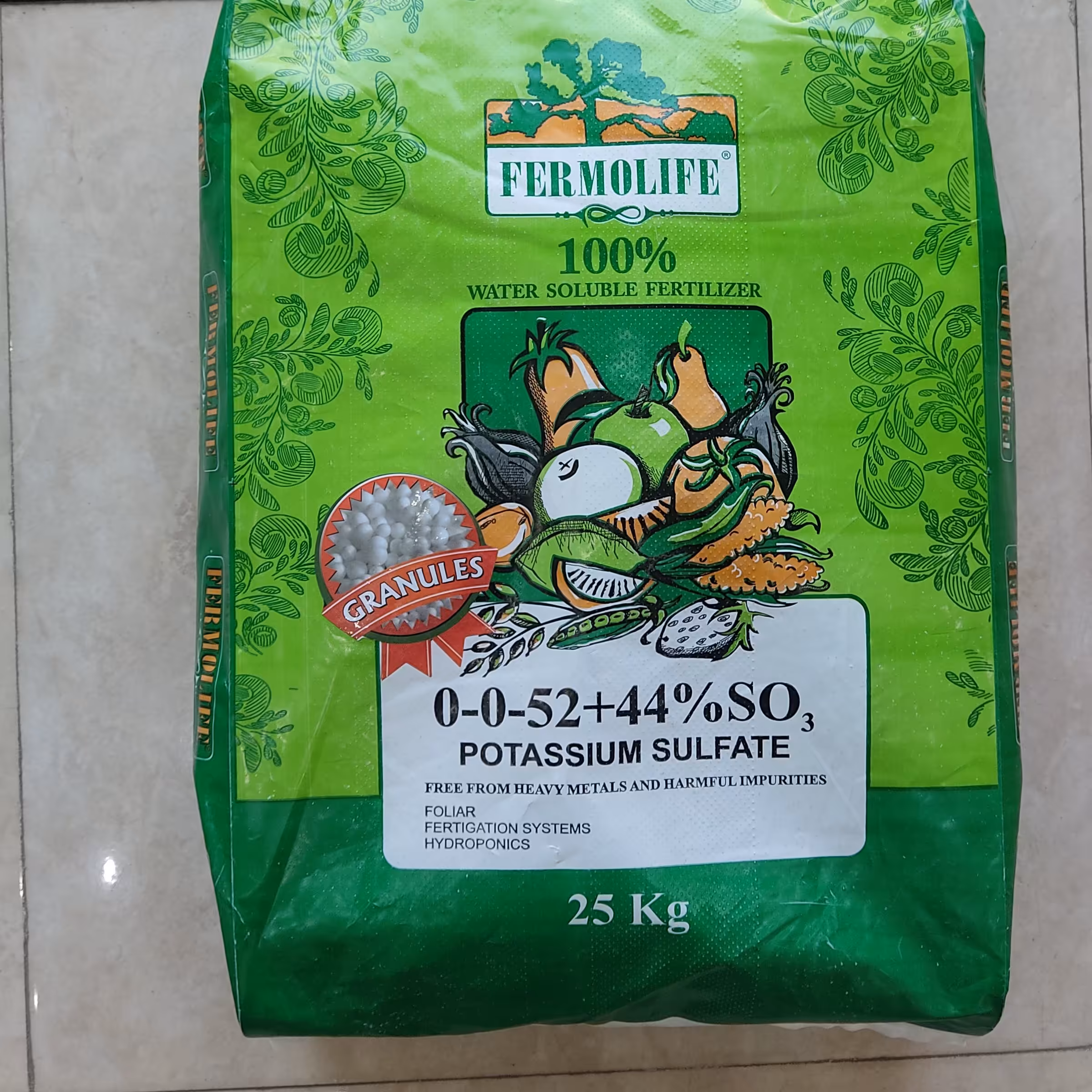 سولفات پتاسیم گرانول(سنگی) فرمولایف کیسه 25 کیلوگرمی