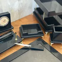 ست رومیزی چوب 10 تکه اداری مدیریتی مشکی