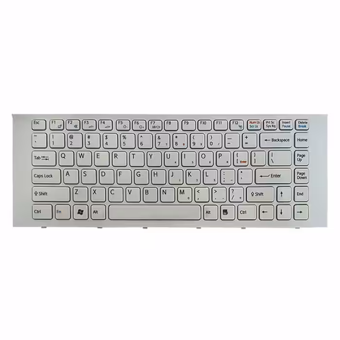 کیبورد لپ تاپ سونی VPCEG سفید با فریم