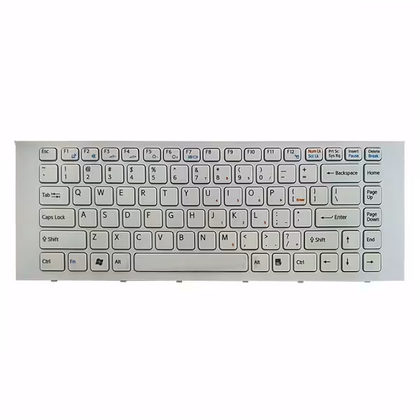 کیبورد لپ تاپ سونی VPCEG سفید با فریم