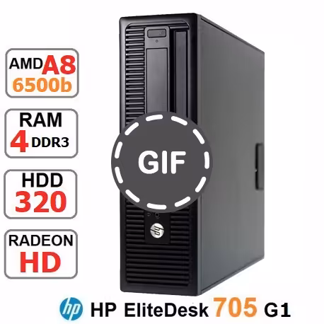 مینی کیس HP EliteDesk 705G1 A8-6500b رم 4