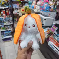 عروسک پولیشی خرگوش سوپرایزی دو مدل هویج و توت فرنگی