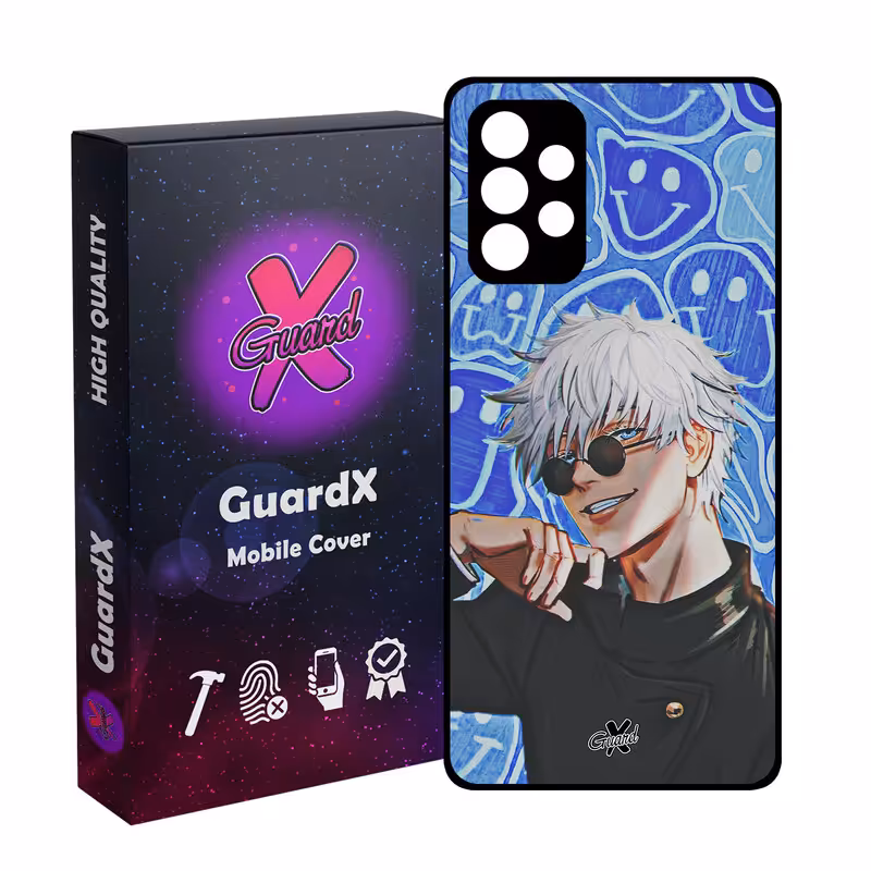 کاور گارد ایکس طرح ساتورو گوجو انیمه مدل Glass10552 مناسب برای گوشی موبایل سامسونگ Galaxy A32 4G