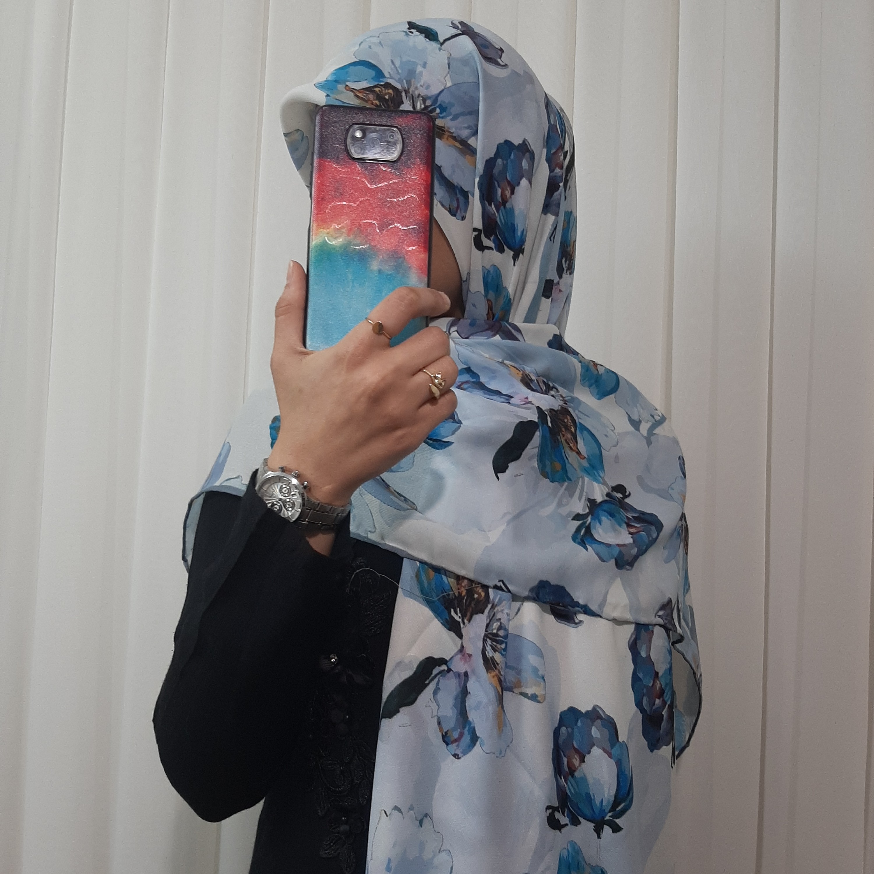 روسری حریر طرحدار