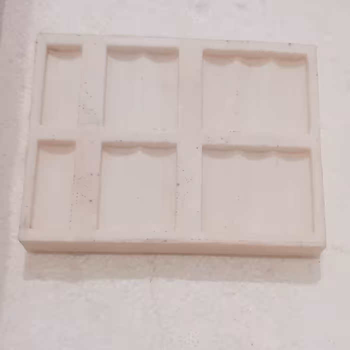 قالب آجر سقف شیرونی طول 9سانت عرض 7سانت ارتفاع 1سانت 