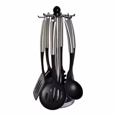 سرویس کفگیر و ملاقه 6 پارچه یونیک همراه استند کد 1196