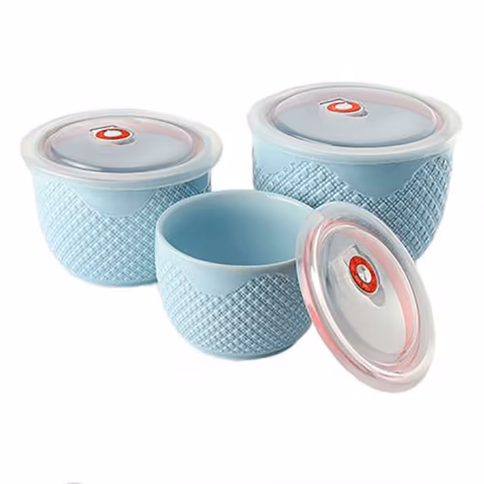 ظرف فریزری 3 پارچه سرامیک یونیک کد 2800