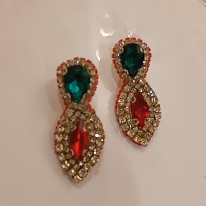 گوشواره جواهردوزی  کد 62