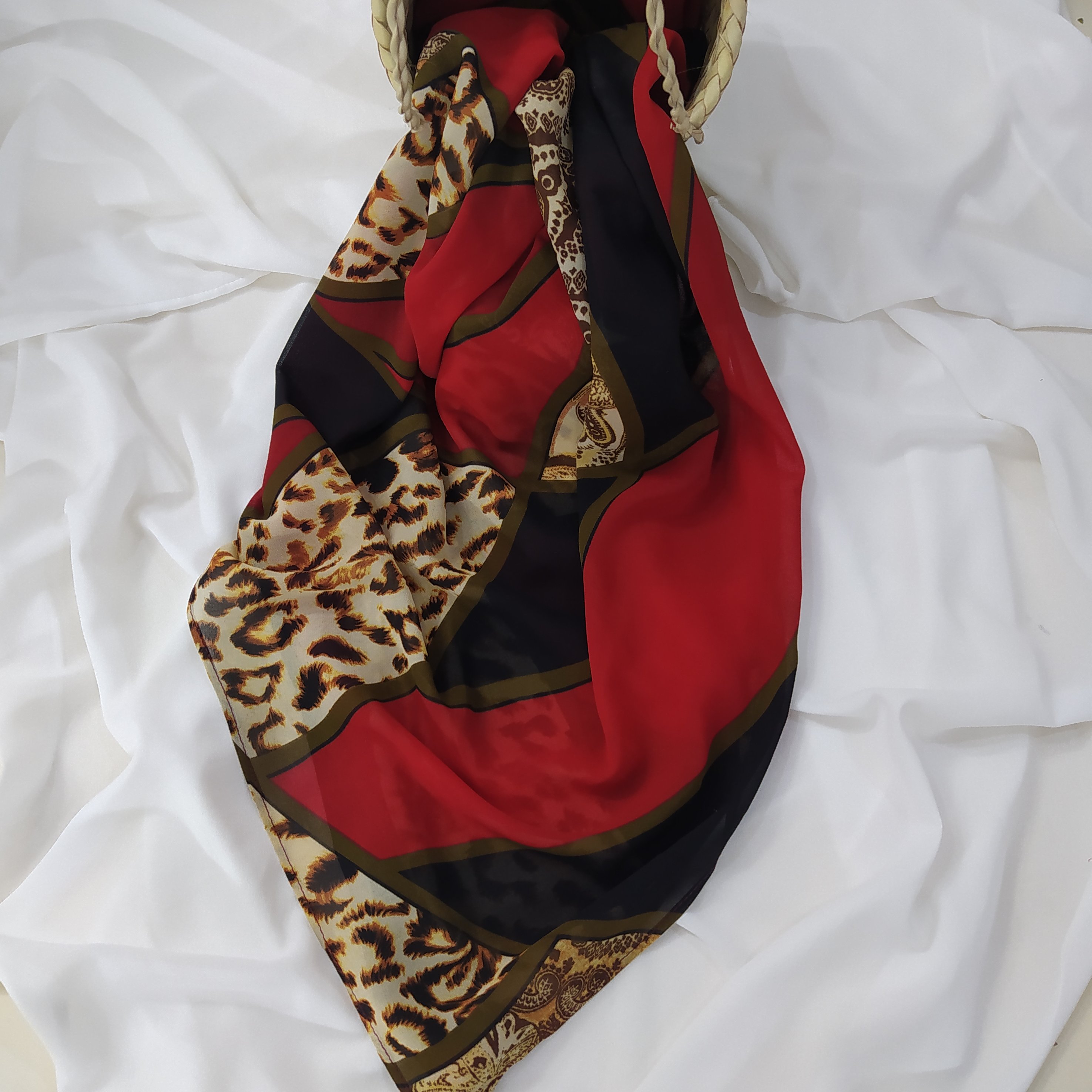 ست روسری و ساق دست حریر ژرژت اعلا