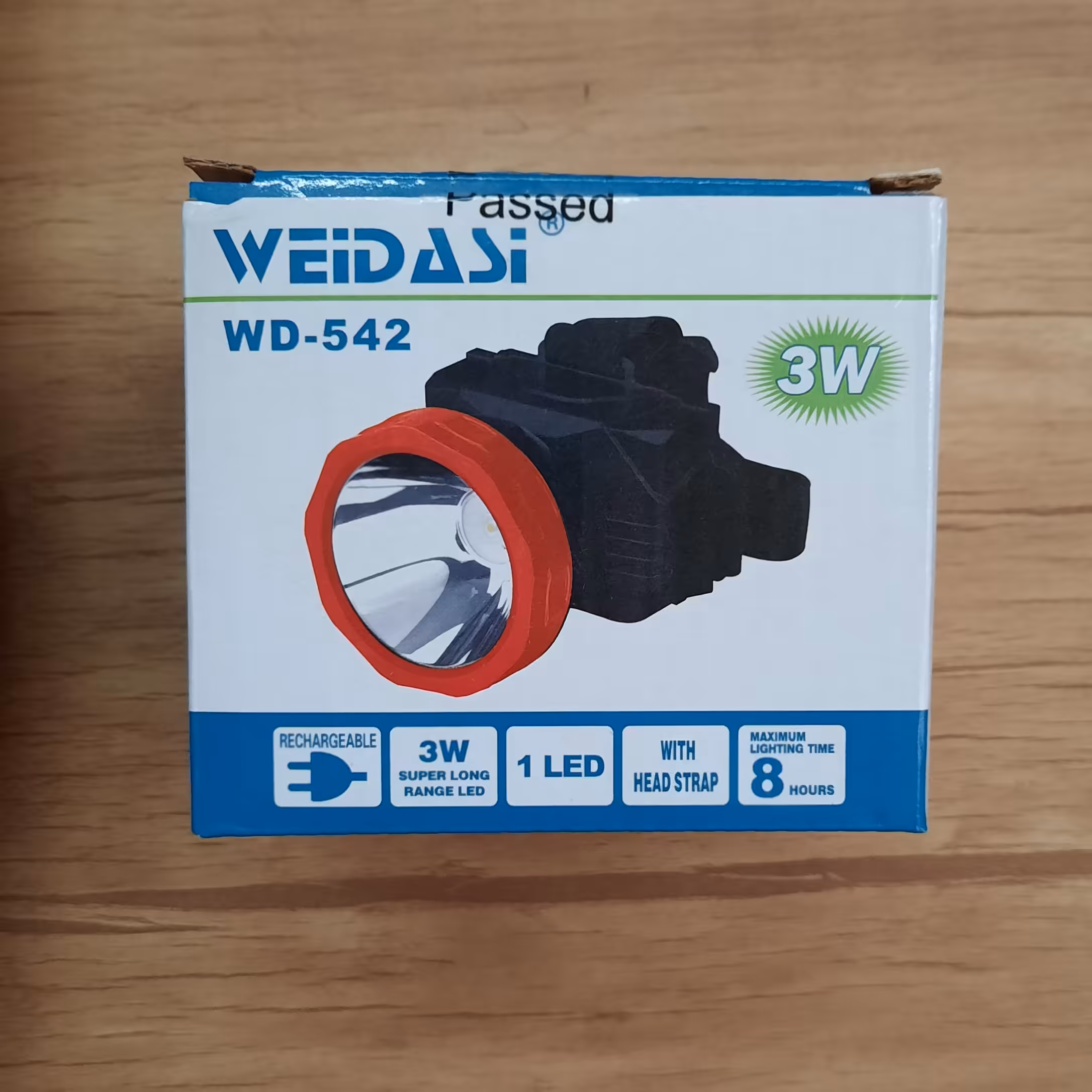 چراغ قوه ال ای دی پیشانی بند ویداسی WEIDASI مدل WD-542