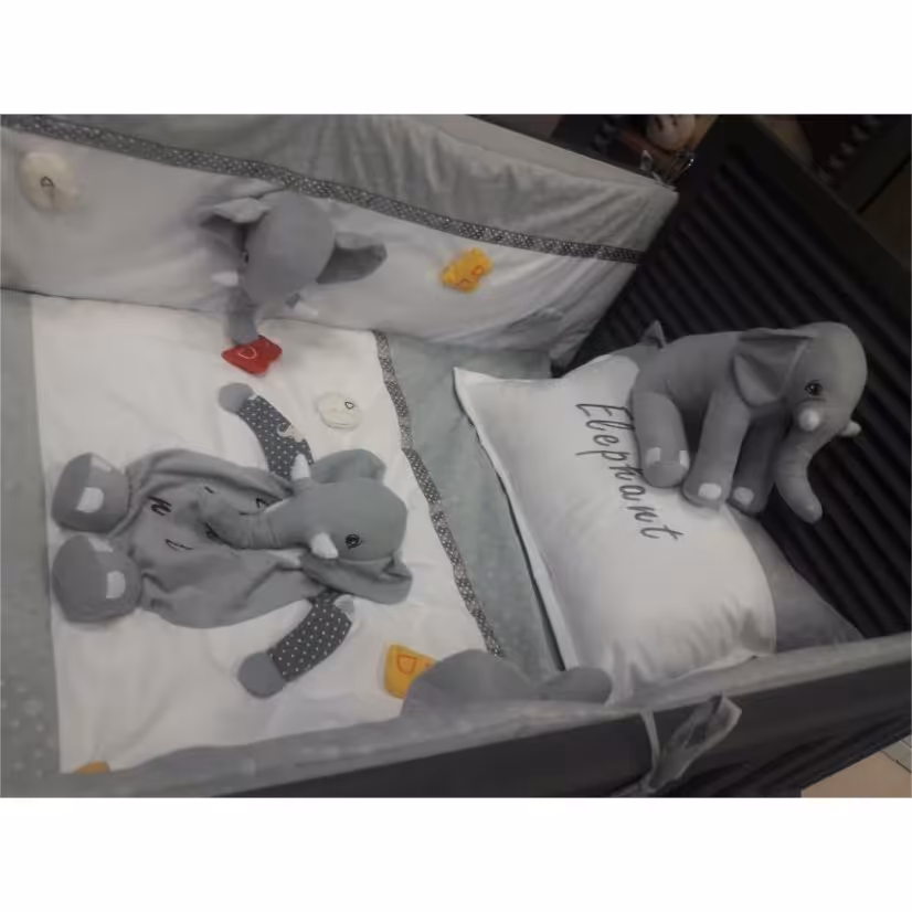 روتختی نوزاد فیل برجسته مناسب برای تخت دومنظوره ابعاد 70در 130 تک رنگ 