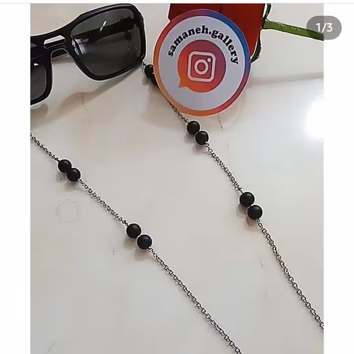 بندعینک زنجیری نقره ای سبک و شیک و رنگ ثابت تضمینی