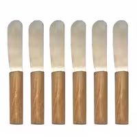 ست کارد صبحانه مدل کره و پنیر خوری دسته چوبی مجموعه 6 عددی

