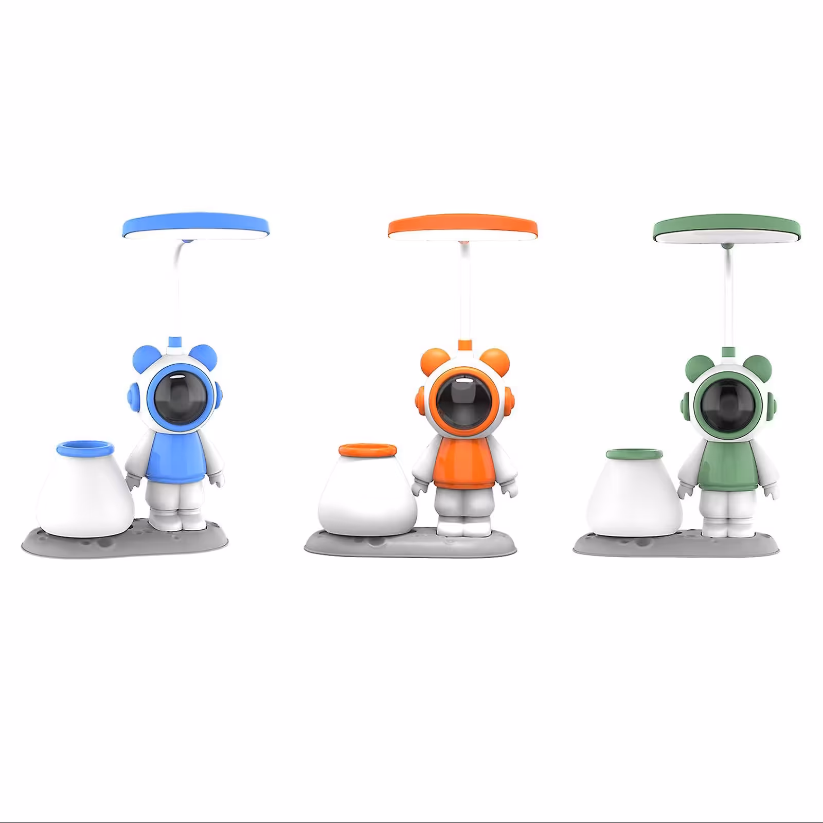 چراغ مطالعه و چراغ خواب شارژی مدل فضانورد همراه با جای مداد