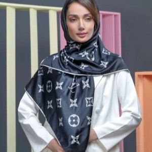 روسری مشکی ریون قواره 110