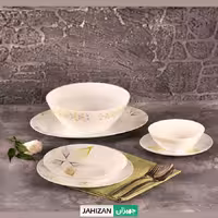 سرویس غذاخوری 28پارچه پارس اپال مدل شاینر سبز کد316