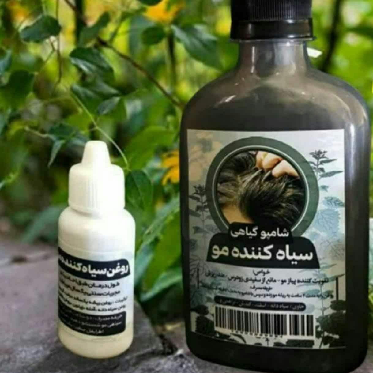 شامپو سیاه کننده مو  با محلول گیاهی (شامپو رفع سفیدی مو گیاهی)