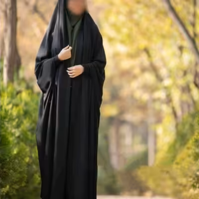 چادر خبرنگاری کرپ حریر الاسود