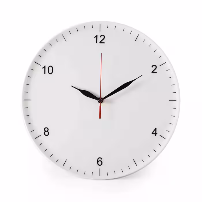 ساعت دیواری چینی زرین روندو سفید (سایز 30)